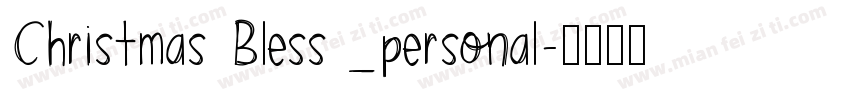 Christmas Bless _personal字体转换